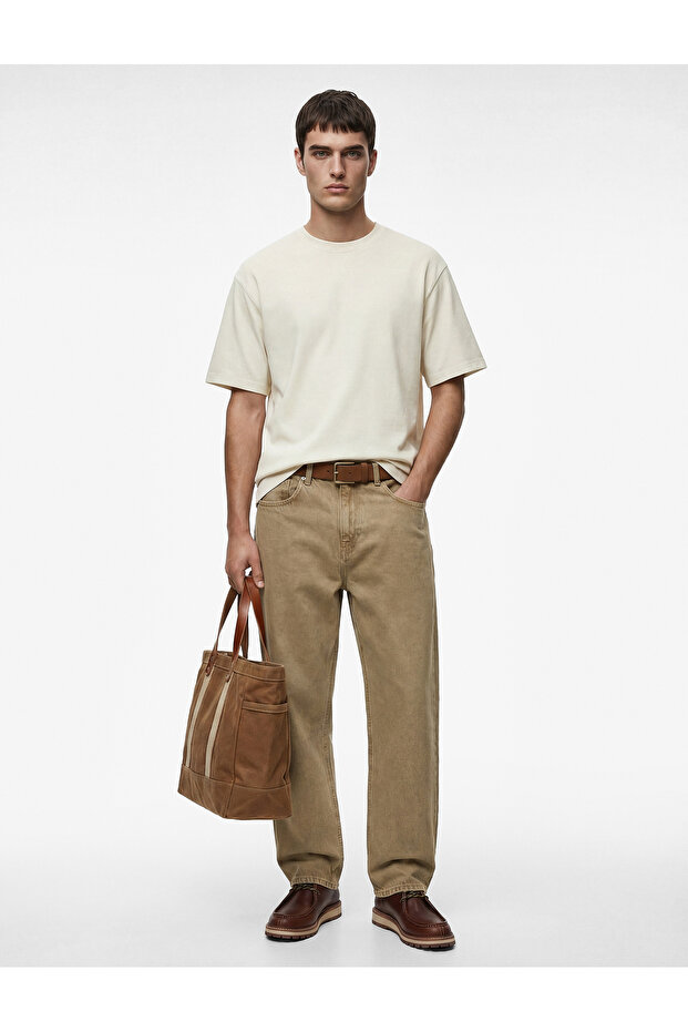 Cotton Short Sleeve Crew Neck Basic Oversize T-Shirt