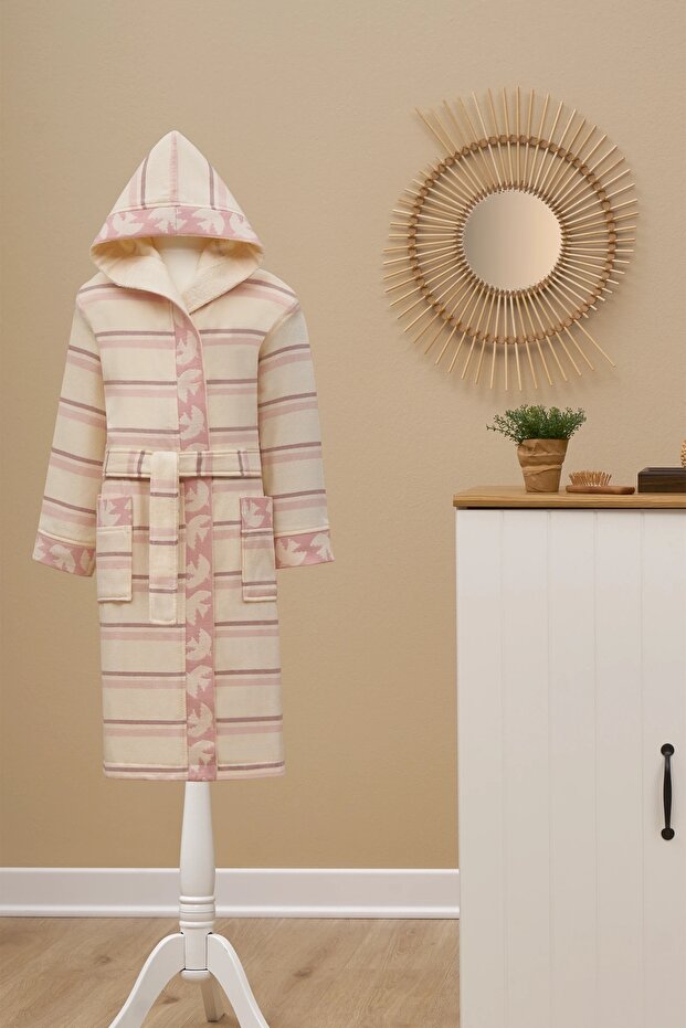 Birds Hooded Peshtamal Children's Bathrobe 5/6 Years Old