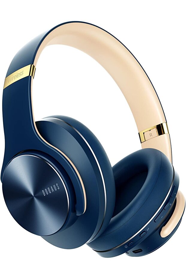 Bluetooth Headphones Over Ear, 90 Hrs Playtime, Wireless Headphones with 3 EQ Modes, Foldable