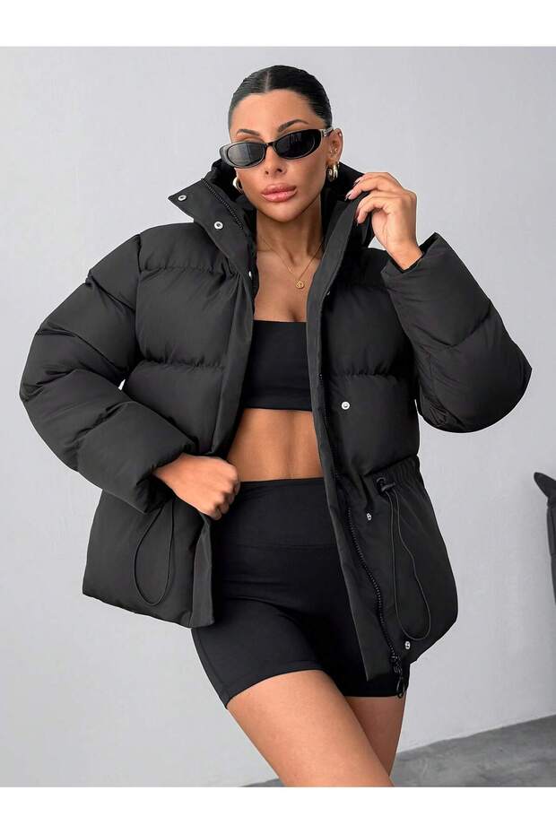 Women's Thick Padded Stand Collar Casual Puffer Coat