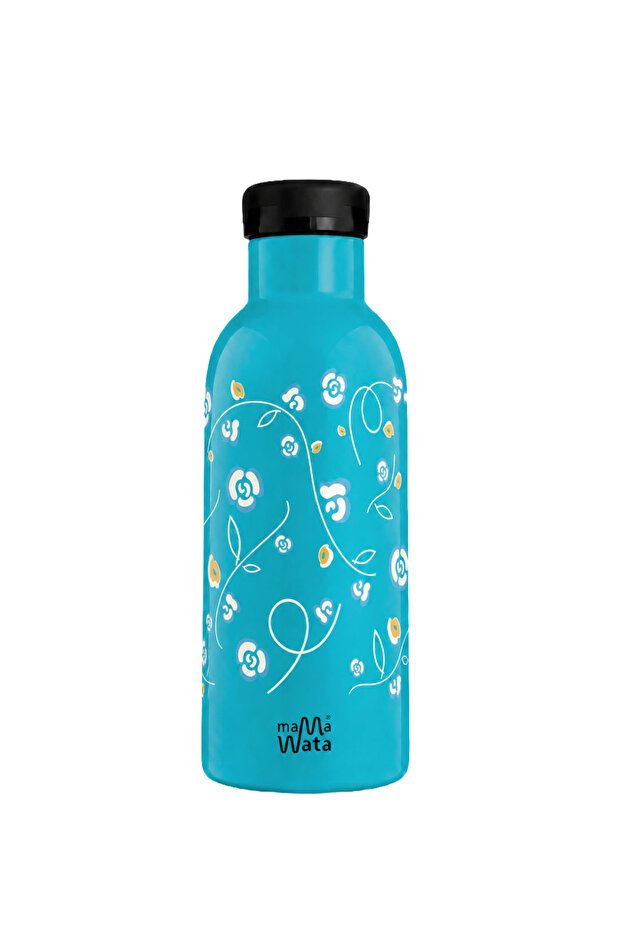 Twilight Children's Thermos Bottle with Straw 470 ml Stainless Steel Leak-Proof Insulated Water Bottle