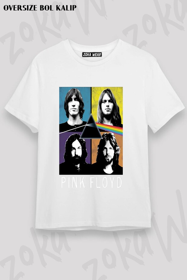 Unisex Loose Fit Pink Floyd V3 Printed T-Shirt