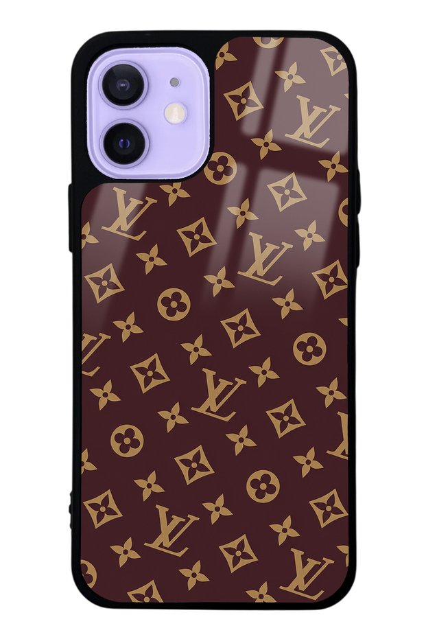 iPhone 12 Red Lv Design Glossy Phone Case