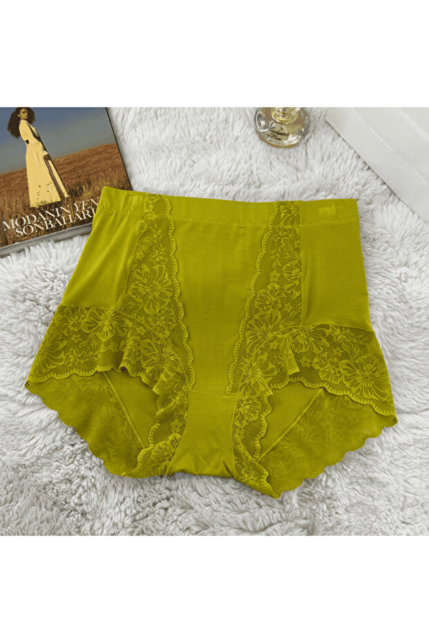 Women's High Waist Lace Plus Size Panties