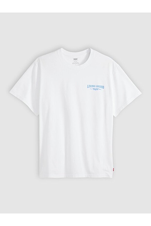 Relaxed Fit Baskılı Beyaz Tişört