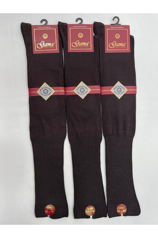 3 Pieces of 100% Mercerized Nylon-Free Long Below-Knee Thin Summer Men's Socks