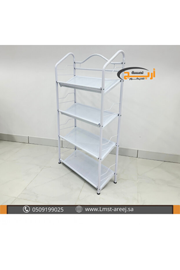 رف احذية مكون من 4 طوابق لون ابيض