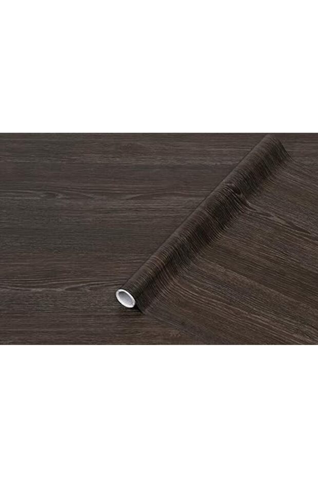 346-0601 Decorative Self-Adhesive Film, Oak Sheffield Dark, 17" X 78" Roll , Brown