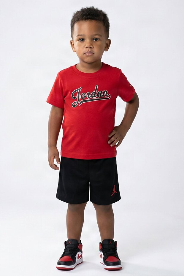 Toddlers Boy 2 Pcs Graphic Print T-Shirt And Shorts Set, Multicolor