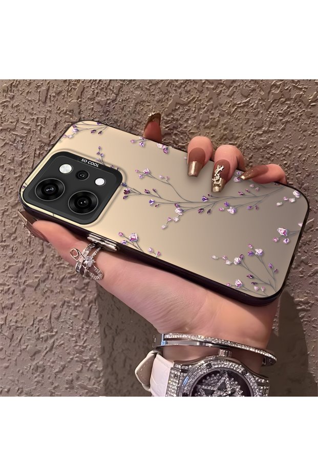 Oppo Reno14 Pro Compatible Thin Branch Flower Case, Wear-Resistant Minimalist Mobile Phone Case