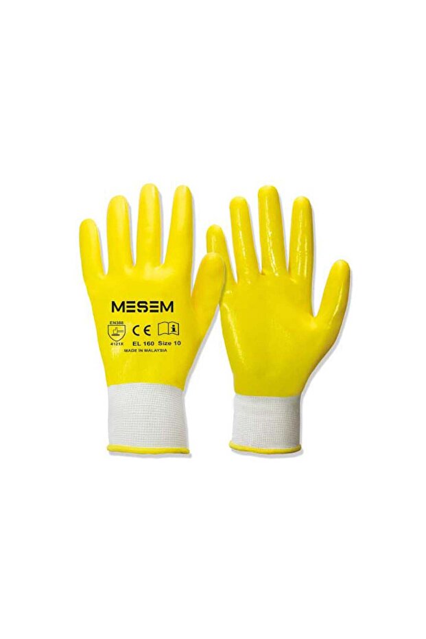 Sari Full Nitrile Coated Original Knitted Nylon Gloves No:10 Mes El160