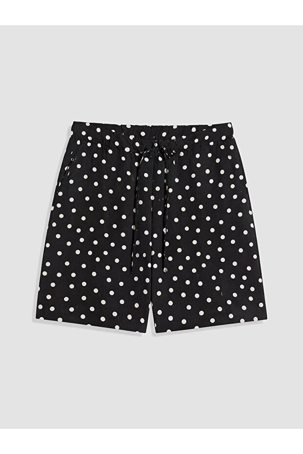 Vizyon New Season Women's Polka Dot Shorts with Elastic Waist