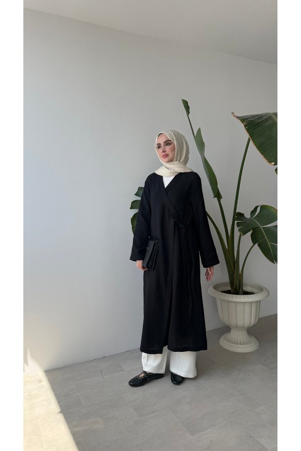 Double Collar Muslin Kimono