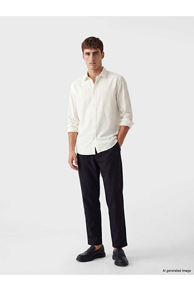 Regular Fit 100% Linen Men's Shirt