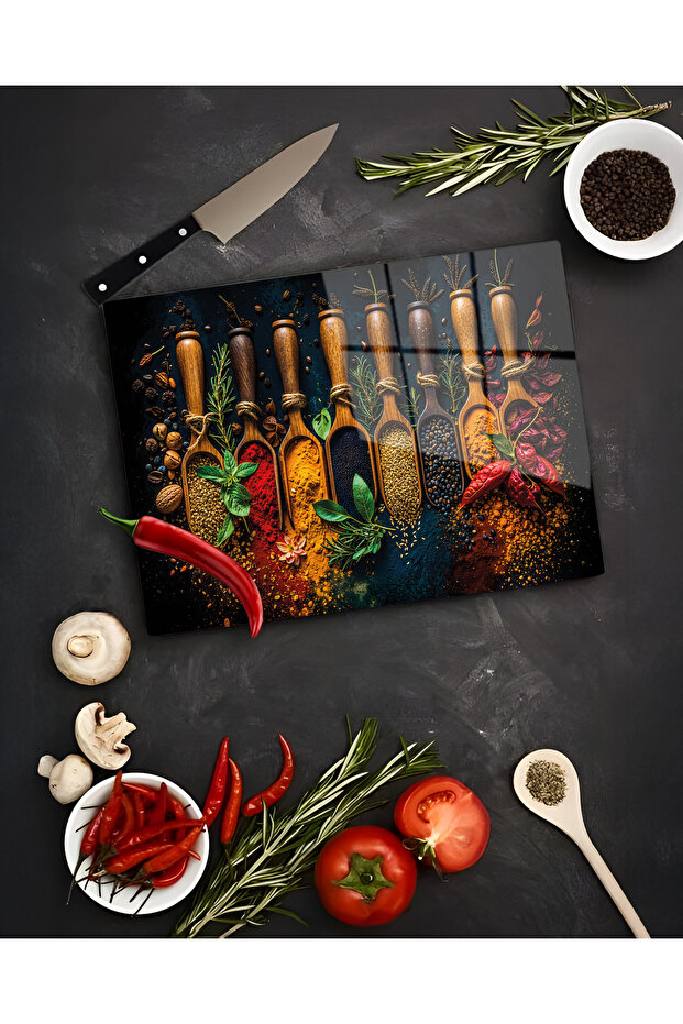 Glass Cutting Board and Presentation Holder