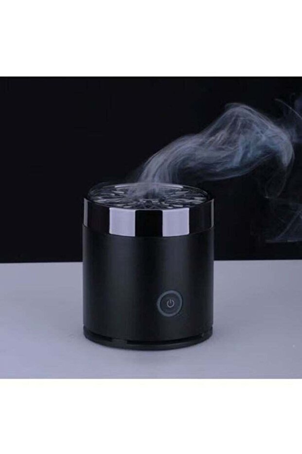 Round Metal Bakhoor Incense Burner – Classic Black Oud Burner for Home, Office, and Majlis