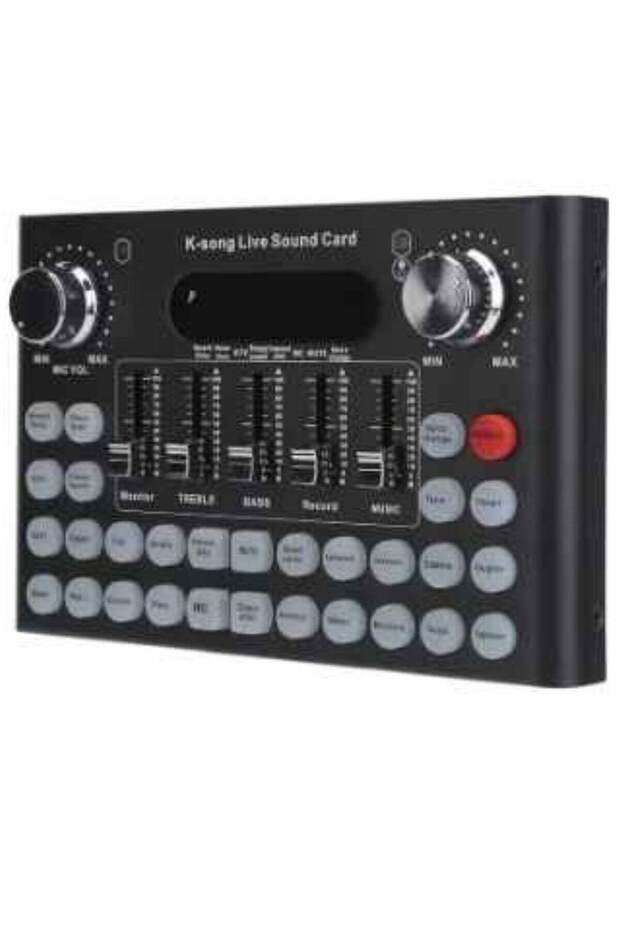 F007 Sound Card Microphone Mixing Console Live Broadcast Singing
