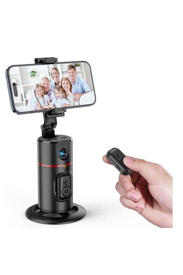 360° Rotating Auto Face Tracking Tripod Phone Holder with Remote and Gesture Control