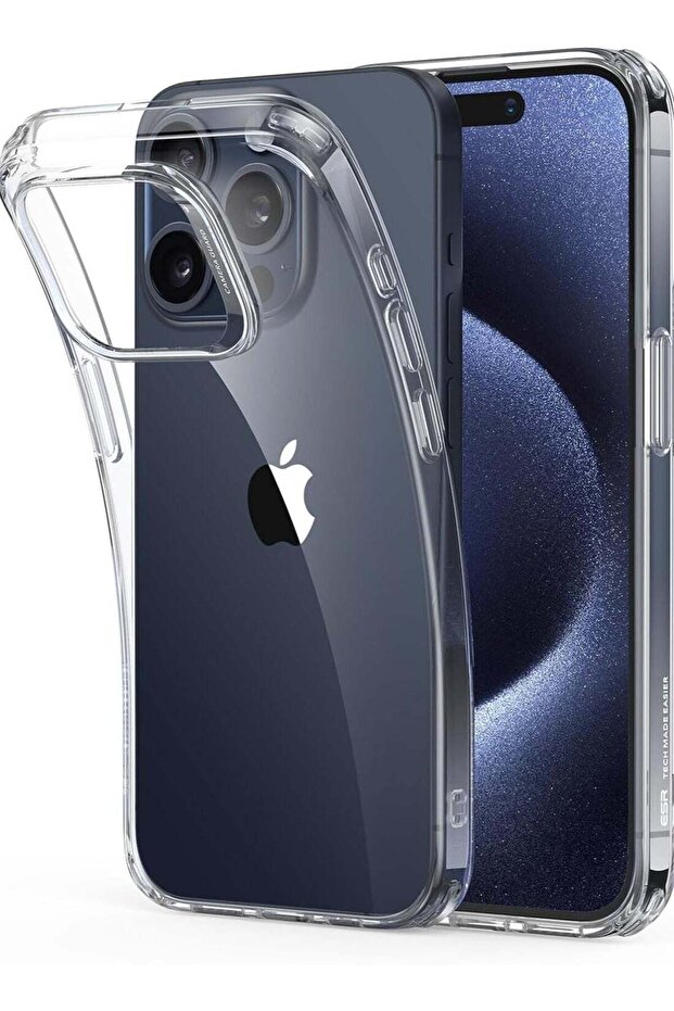 Clear Case for iPhone 15 Pro Max, Shockproof Thin, Yellowing-Resistant Slim Transparent TPU