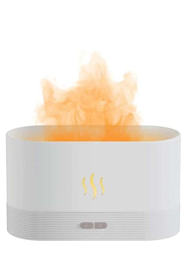Humidifier Flame Aroma Diffuser Aromatherapy, 180ml (White)
