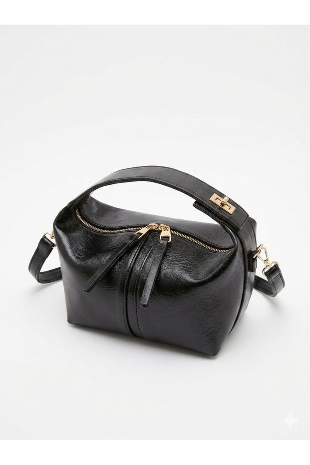 Women's Soft Textured Large Volume Hand and Shoulder Bag (Width 25, Length 17 cm)