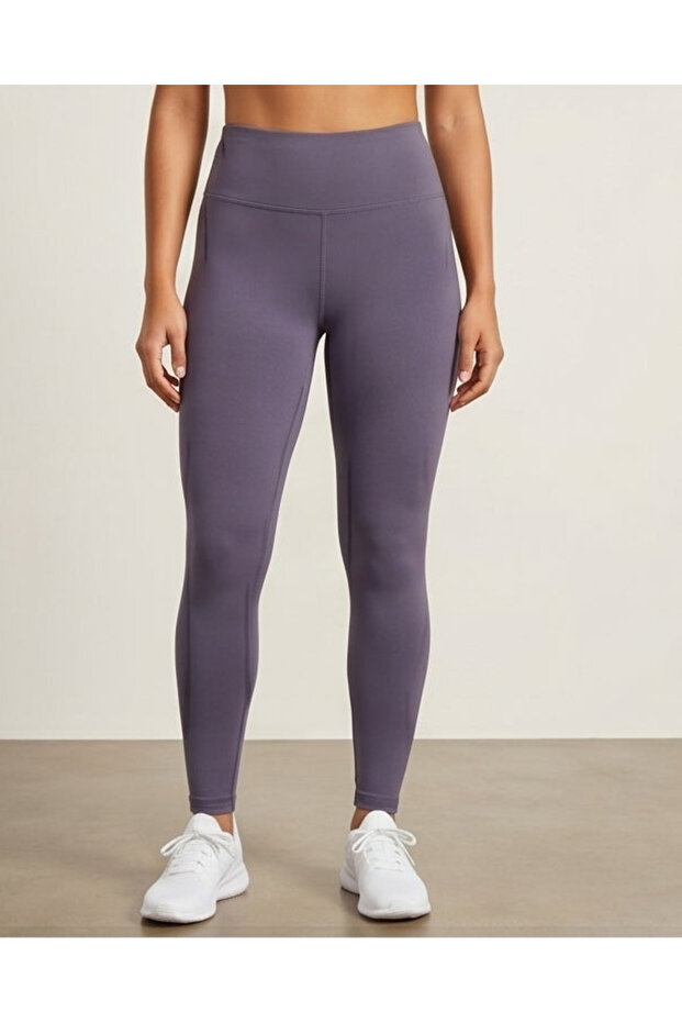 Women Purple And Black Active Legging Set (2 Piece)