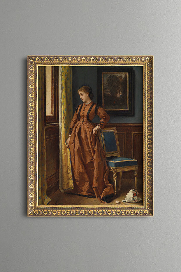 Parisian Woman - Vintage Patterned Painting - Slim Model