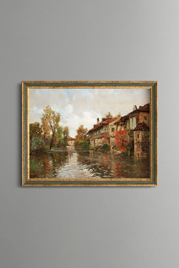 Beaulieu Along the River - Vintage Patterned Painting - Fine Model