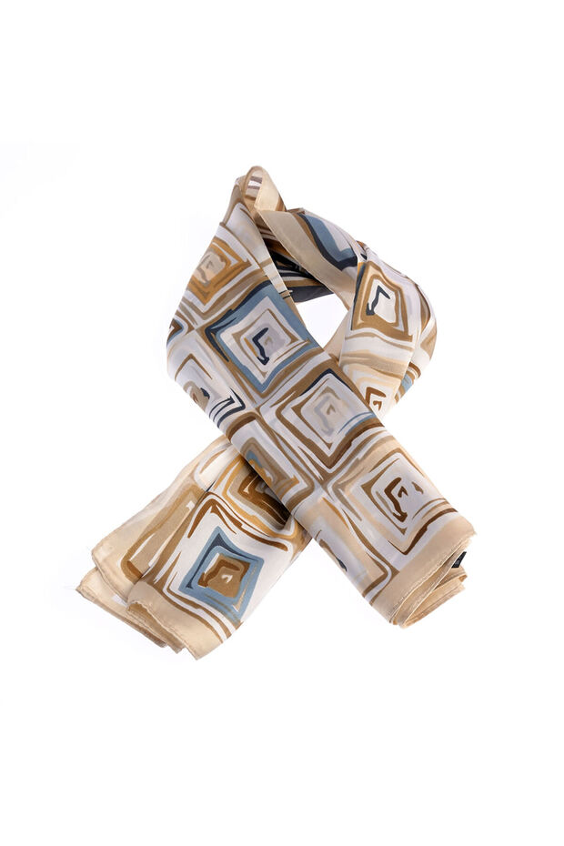 Esarfa eleganta cu model geometric modern - 1