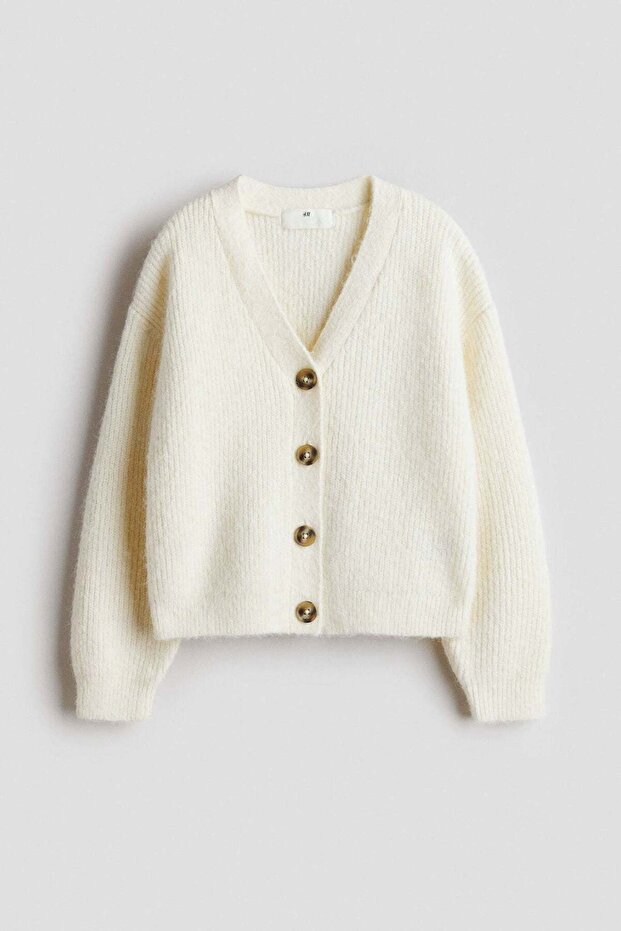 Rib-knit cardigan