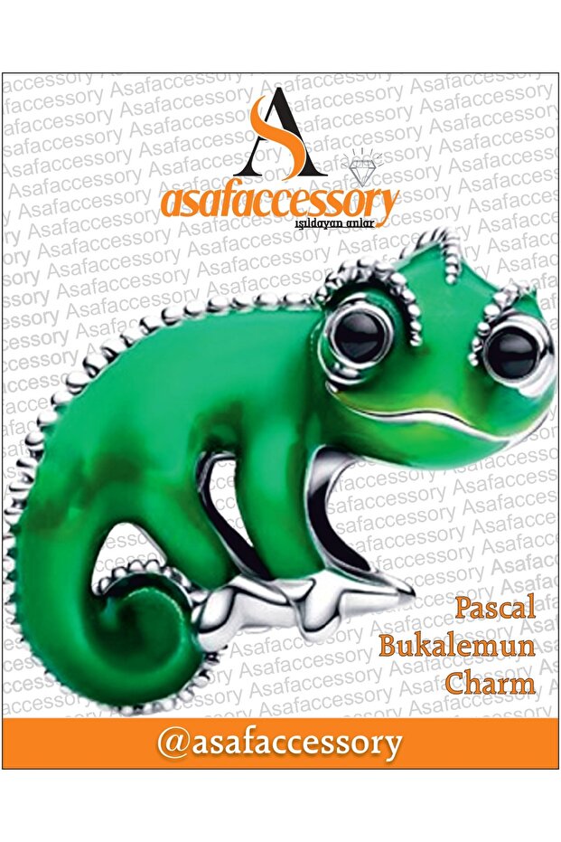 Pascal the Chameleon Charm | Asafaccessory - 1