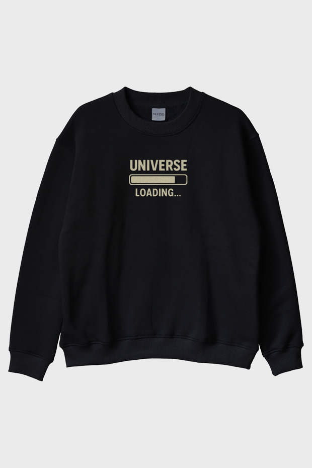 سويت شيرت أسود من Evren Loading بياقة دائرية