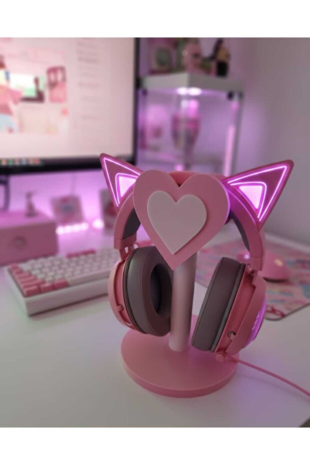 Heart-Shaped Headphone Holder Accessory