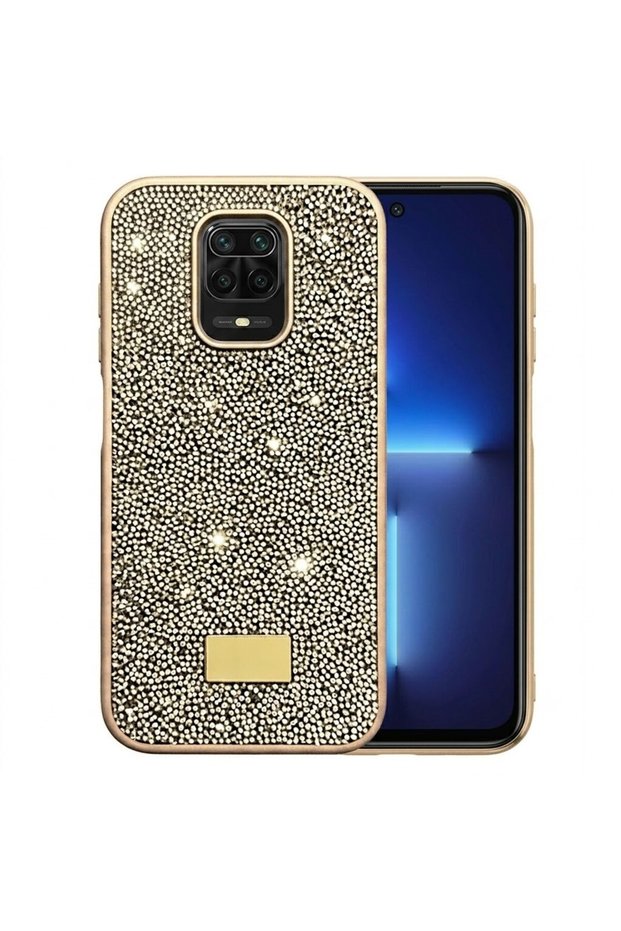 Xiaomi Redmi Note 9 Pro Case with Silicone Edges and Shiny Lux Diamond Cover