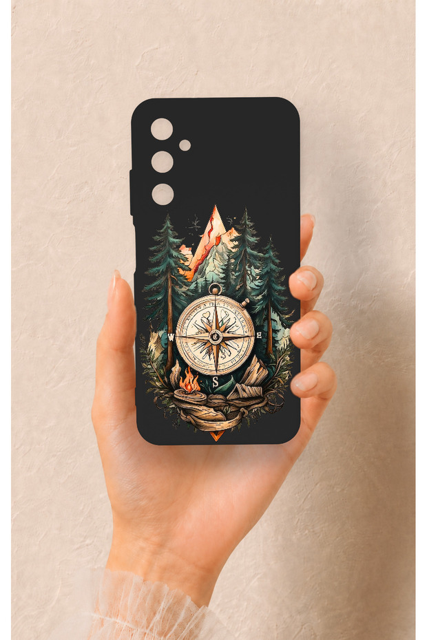 Samsung A05S Compatible Compass Forest Patterned Silicone Case