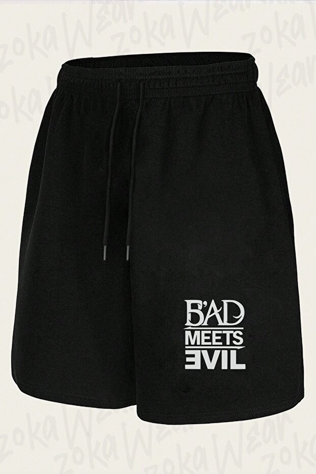 Unisex Eminem Bad Meets Evil Design Printed Shorts