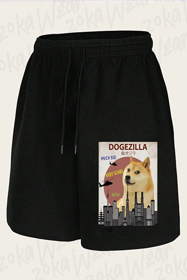 Unisex Dogezilla Funny Design Printed Shorts