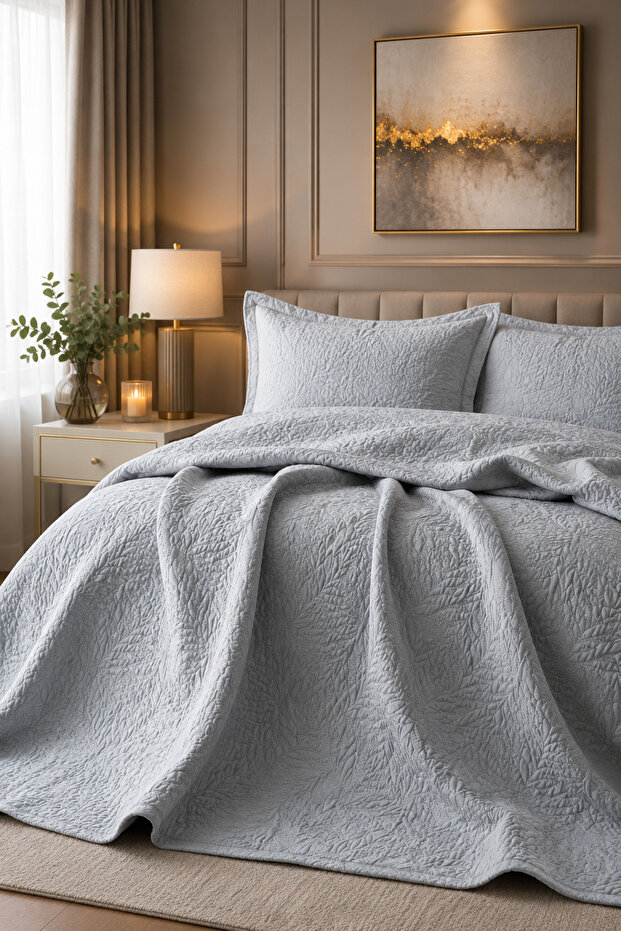Emma Bedspread Set Double Sage 240*30 cm