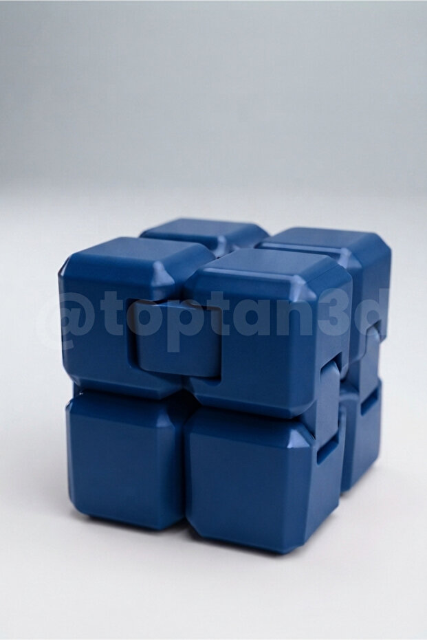 Navy Blue Stress Cube - Infinite Cube, Foldable Cube, Stress Toy