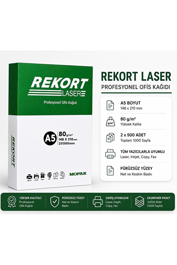 A5 Photocopy Paper 80 Gr 1 Pack 1000 Pieces