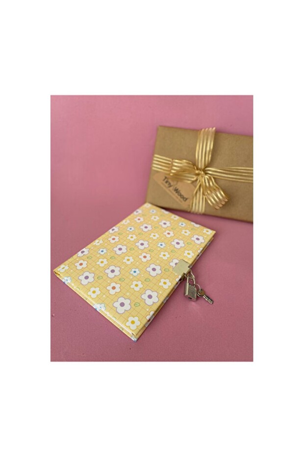 Locked Memory and Diary Notebook 14X20 Cm, 80 Sheets, Colorful Design