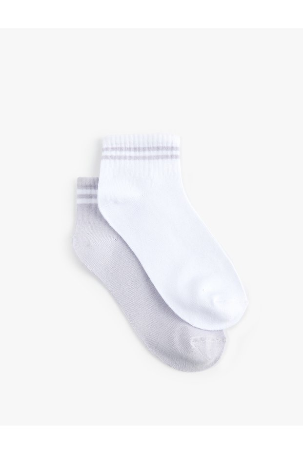 Cotton Striped 2-Piece Sock Set