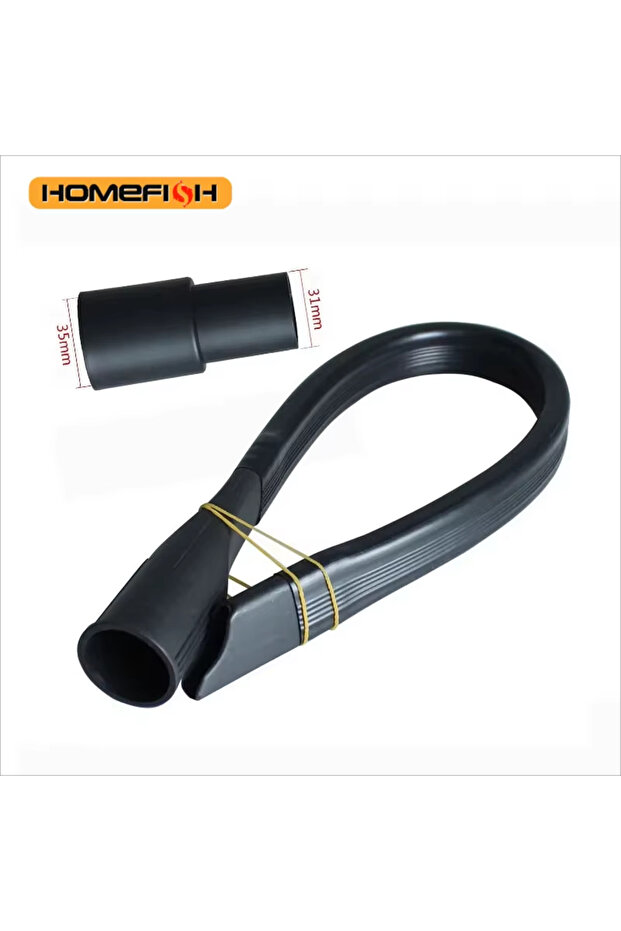 black HOMEFISH Long Flat Vacuum Cleaner Tool, Hose Adapter, Suction Nozzle Head, Household Cleaning