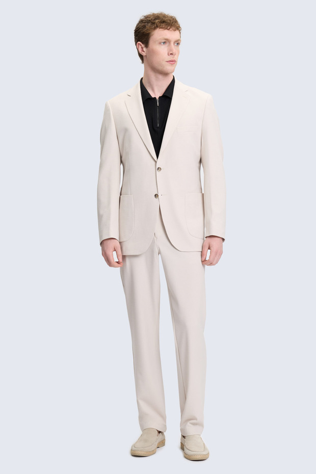 Taş Slim Fit Mono Collar Casual Suit