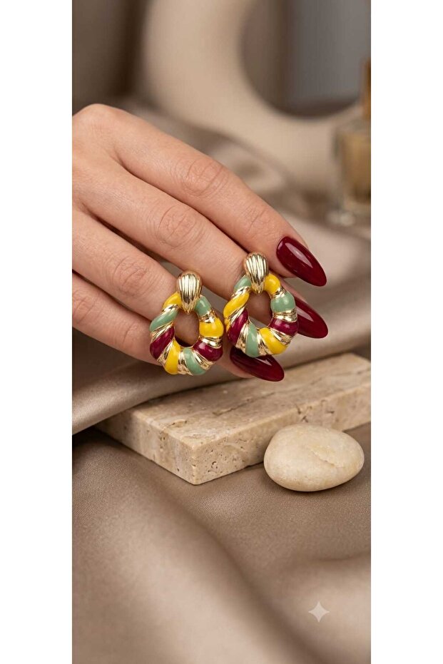 Xuping Stainless Tarnish Resistant Colorful Enamel Summer Earrings