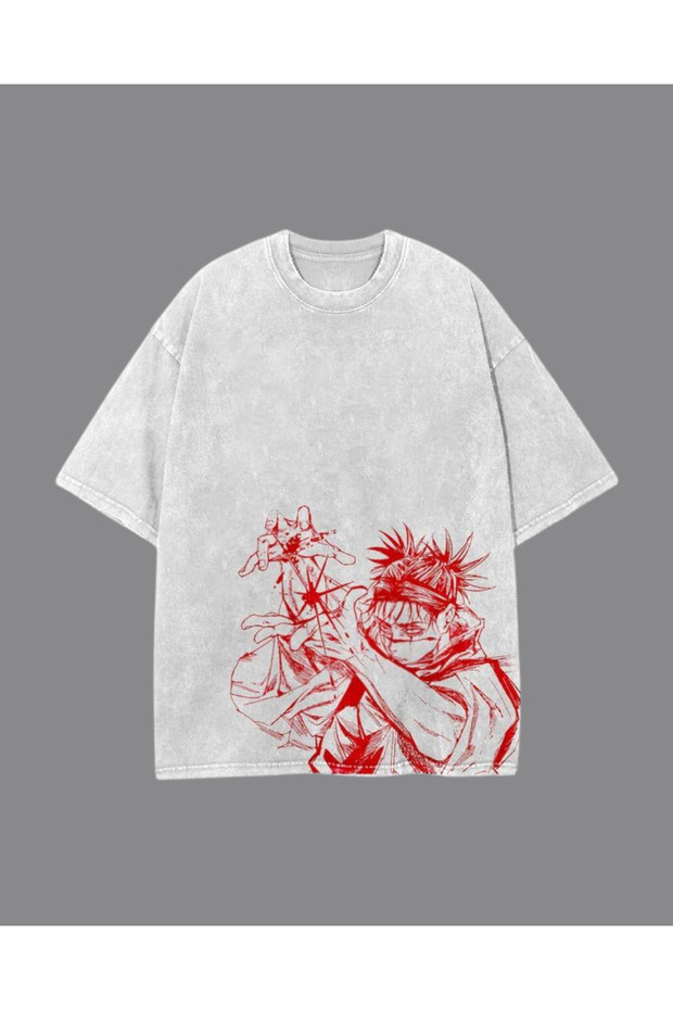 Jujutsu Kaisen Printed Washable Vintage Unisex Oversize T-Shirt