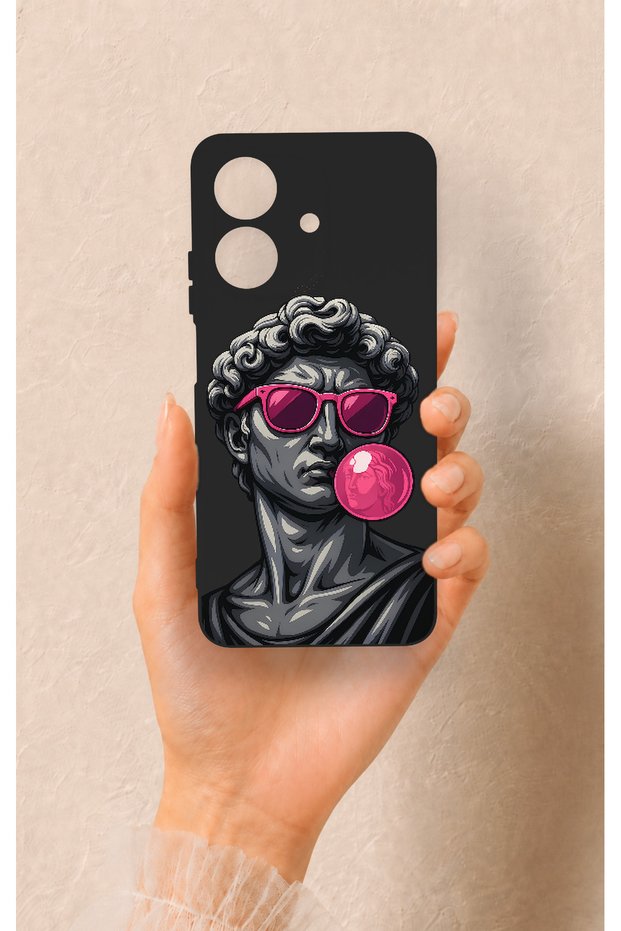 Realme Note 60 Compatible Pop David Patterned Silicone Case