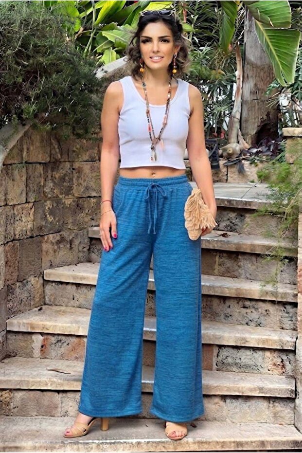 Palazzo Trousers Turquoise Color