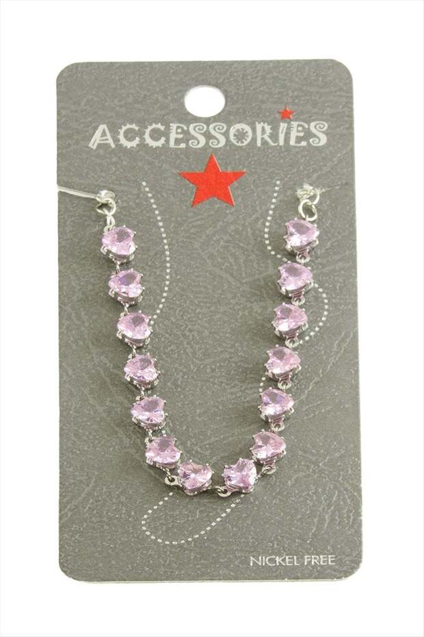 Heart Savoroski Zircon Stone Anklet