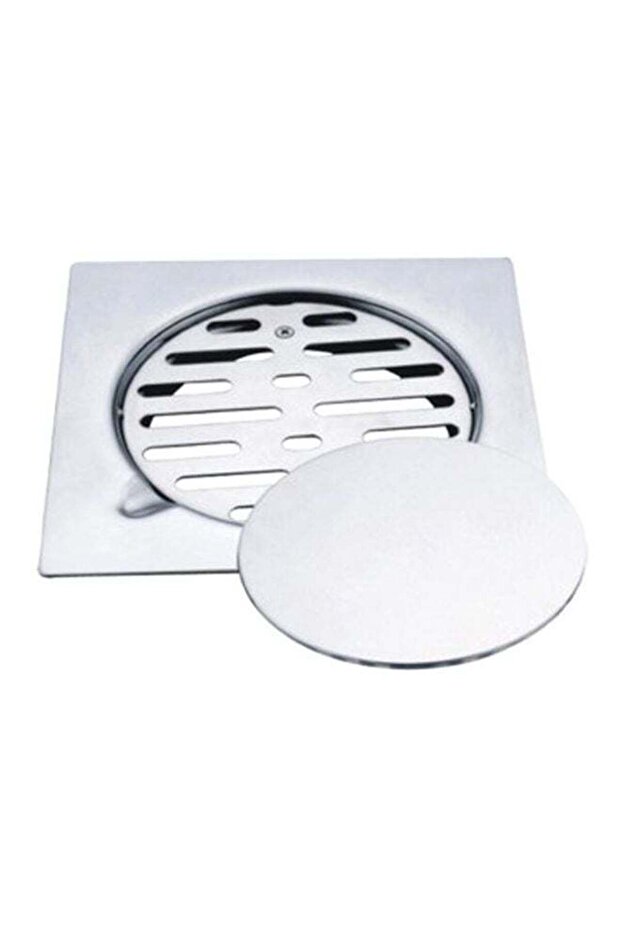 Milano Floor Drain Silver 10x10centimeter